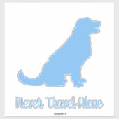 Sticker Bleu Golden Retriever chien autocollant, autocolla (Feuille)