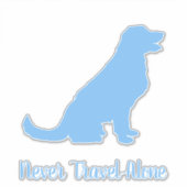 Sticker Bleu Golden Retriever chien autocollant, autocolla (Devant)