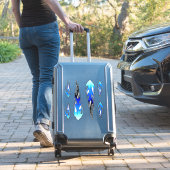 Sticker Bleu Hot Rod Flammes (Valise Insitu)