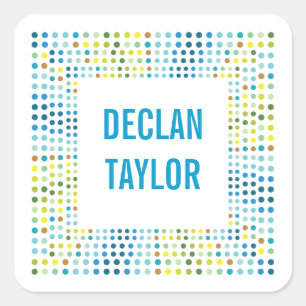 Sticker Bleu Lights Étiquette du livre / étiquette