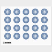 Sticker bleu neige (Feuille)