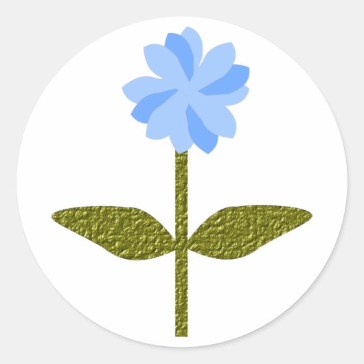 Sticker bleu pâle Fleur de marguerite (Devant)