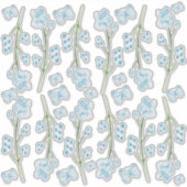 Sticker Bleu Papillon Haven Chambre à coucher Mur ensemble (Devant)