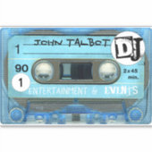 Sticker Bleu Retro T4 Audiotape Cassette 80s DJ C-CutVS (Devant)