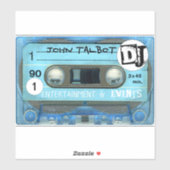 Sticker Bleu Retro T4 Audiotape Cassette 80s DJ C-CutVS (Feuille)