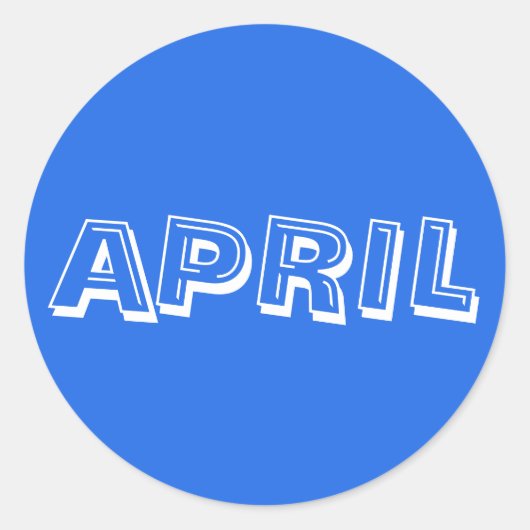 Sticker bleu royal pour soupe Alphabet d'avril par (Devant)