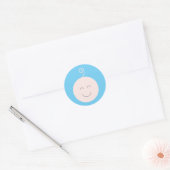 Sticker Bleu Smile Baby (Enveloppe)