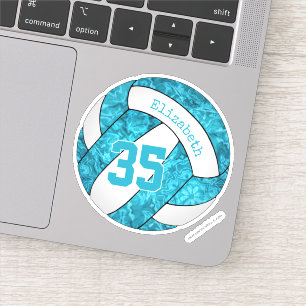Sticker bleu turquoise de poupée