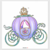 Sticker Bleu vert Princesse Marque d'illustration (Feuille)