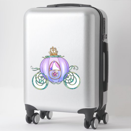 Sticker Bleu vert Princesse Marque d'illustration (Sur valise)