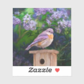 Sticker Bleuet de l'Est en neige - Photo originale (Feuille)