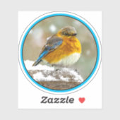 Sticker Bleuet de l'Est en neige - Photo originale (Feuille)