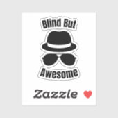 Sticker Blind But Awesome - blind pinback (Feuille)