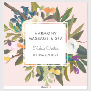 Sticker Bliss Botanique Moderne Élégant Floral   Blush