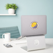Sticker Block Island Rhode Island Travel Art Vintage (Ordinateur portable sur le bureau)