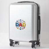 Sticker Blocs de construction de papa conception vectoriel (Sur valise)