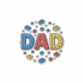 Sticker Blocs de construction de papa conception vectoriel (Devant)
