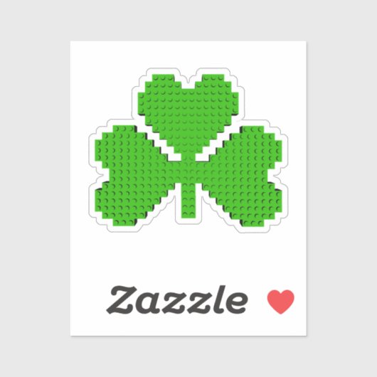 Sticker Blocs de construction shamrock Dessin (Feuille)
