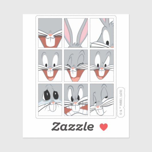 Sticker Blocs d'expression BUGS BUNNY™ (Feuille)