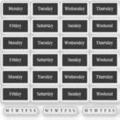 Sticker Blocs. Jours De La Semaine - Mono (Devant)