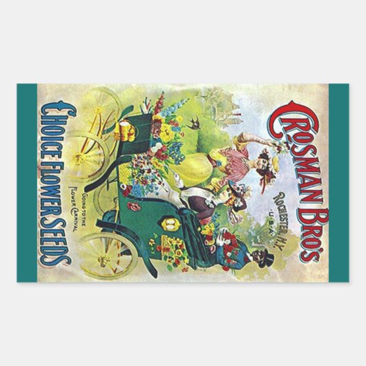 Sticker  bloementuinzaad Adverteren advertentie (Voorkant)