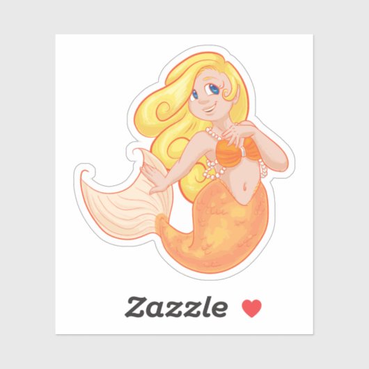 Sticker Blond Mermaid (Feuille)