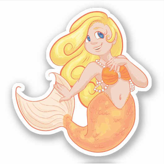 Sticker Blond Mermaid (Devant)