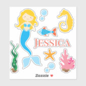Sticker Blond Mermaid Sea Pack (Feuille)