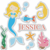 Sticker Blond Mermaid Sea Pack (Devant)