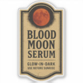 Sticker Blood Moon Serum - Halloween Apothecary Label (Devant)