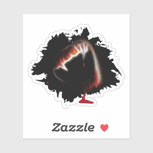 Sticker Bloody Fangs Halloween (Feuille)