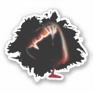 Sticker Bloody Fangs Halloween