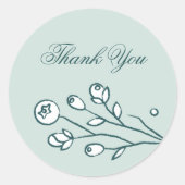 Sticker  Blooms Wedding Closding - Blauwgroen (Voorkant)