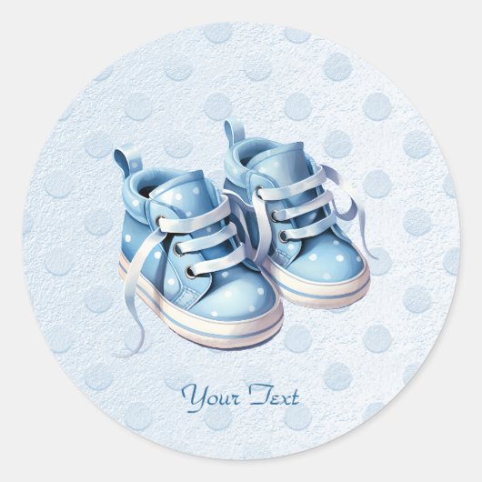 Sticker Blue Baby Shoes (Devant)