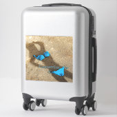 Sticker Blue Bikini Beach Sand Thunder_Cove (Sur valise)
