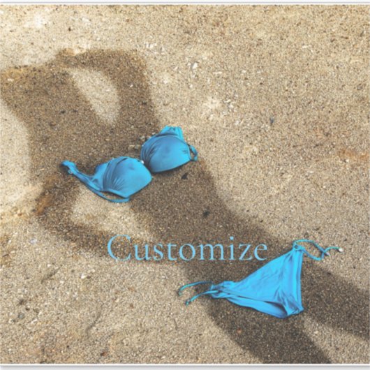 Sticker Blue Bikini Beach Sand Thunder_Cove (Devant)