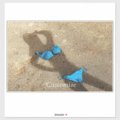 Sticker Blue Bikini Beach Sand Thunder_Cove (Feuille)