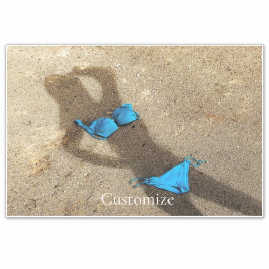 Sticker Blue Bikini Beach Sand Thunder_Cove (Devant)