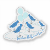 Sticker Blue Bird Party (Devant)
