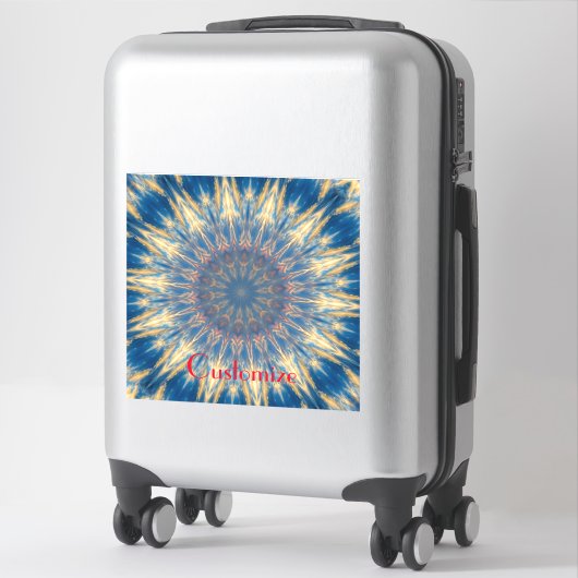 Sticker Blue Chakra Kaleidoscope Thunder_Cove (Sur valise)