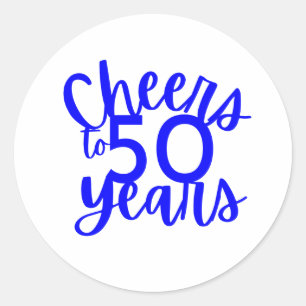 Sticker Blue Cheers à 50 ans