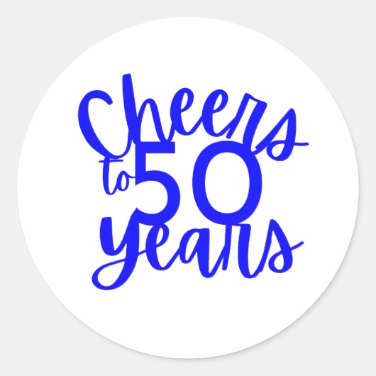 Sticker Blue Cheers à 50 ans (Devant)