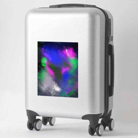 Sticker "Blue Clusters" en vinyle (Sur valise)