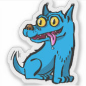 Sticker Blue dog origins (Devant)
