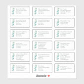 Sticker Blue EucaIyptus Nom du bénéficiaire individuel Adr (Feuille)