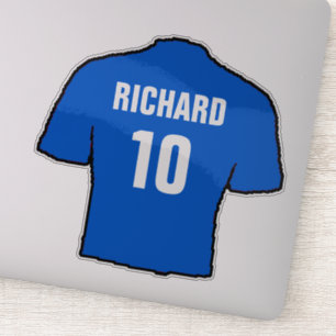 Sticker Blue Football Shirt Design pour Personnaliser.