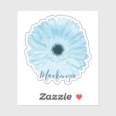 Sticker Blue Gerbera Daisy Nom de la fleur (Feuille)