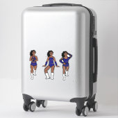 Sticker Blue Gold Dots #1 (Sur valise)