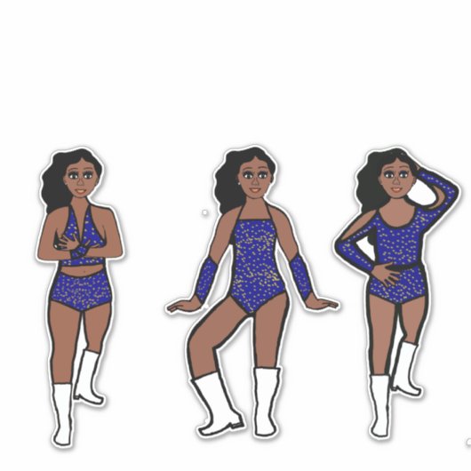 Sticker Blue Gold Dots #1 (Devant)