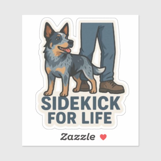 Sticker Blue Heeler Friend (Feuille)